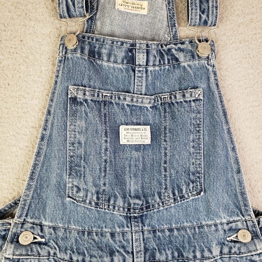 Levi’s Strauss & Co Two Horses Brand Overalls Women’s Size XS Denim Double Knee - Picture 9 of 16